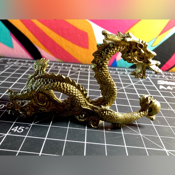 Brass Collectible Dragon Statue | Luck Dragon - Picture 7 of 16